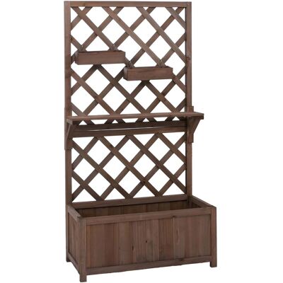 MCW Hochbeet P68 Rankgitter Hängekästen Holz 135x70x30cm Braun MCW Hochbeet P68 Rankgitter Hängekästen Holz 135x70x30cm Braun