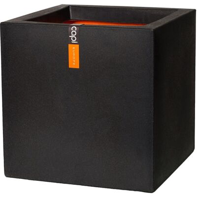 Capi Pflanztopf Smooth viereckig 50 cm x 50 cm x 50 cm Schwarz Capi Pflanztopf Smooth viereckig 50 cm x 50 cm x 50 cm Schwarz