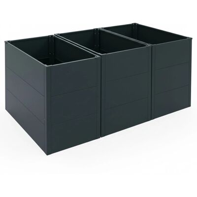 MCW 3er-Set Hochbeet P64 Blumenkasten Stahl 77x150x100cm Grün MCW 3er-Set Hochbeet P64 Blumenkasten Stahl 77x150x100cm Grün