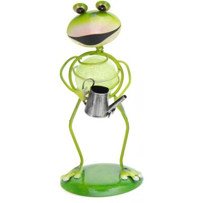 Sunny Garden Deko-Figur Metall-Frosch mit Leuchtstein 16 cm Sunny Garden Deko-Figur Metall-Frosch mit Leuchtstein 16 cm