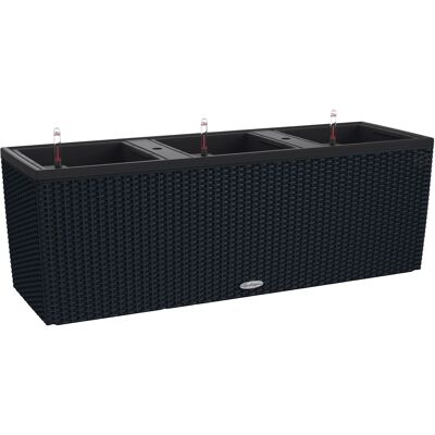 Lechuza® Pflanzgefäß Trio Cottage 130 cm x 42 cm x 44 cm Graphitschwarz Lechuza® Pflanzgefäß Trio Cottage 130 cm x 42 cm x 44 cm Graphitschwarz