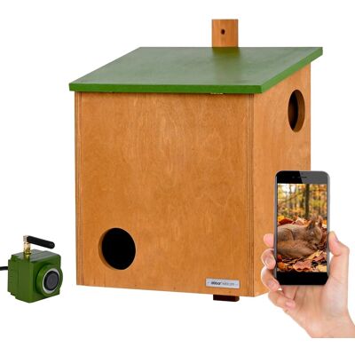 Dobar Eichhörnchenkobel Digi inkl. Kamera und App 33,5 cm x 23 cm x 37 cm FSC® Dobar Eichhörnchenkobel Digi inkl. Kamera und App 33,5 cm x 23 cm x 37 cm FSC®