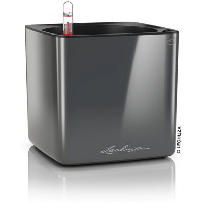 Lechuza® Pflanzgefäß Cube Glossy 16 Anthrazit highgloss 17 cm x 17 cm Lechuza® Pflanzgefäß Cube Glossy 16 Anthrazit highgloss 17 cm x 17 cm