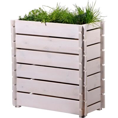 Dobar Hochbeet mit Stecksystem Kiefer Weiß 37 cm x 79 cm x 79 cm FSC® Dobar Hochbeet mit Stecksystem Kiefer Weiß 37 cm x 79 cm x 79 cm FSC®