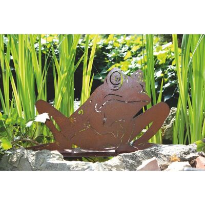 Ferrum Art Design Deko-Figur Frosch auf Platte 27 cm Ferrum Art Design Deko-Figur Frosch auf Platte 27 cm