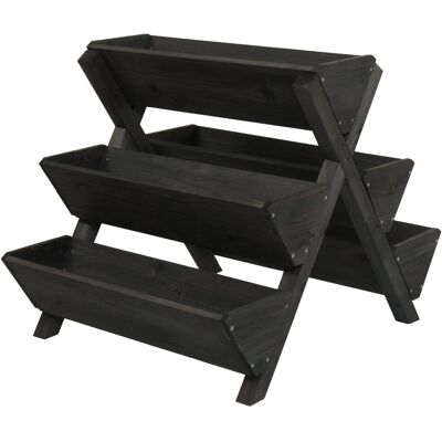 MCW Pflanztreppe O15 Blumenregal Pflanzkübel Holz 5 Kästen 56x56x70 Anthrazit MCW Pflanztreppe O15 Blumenregal Pflanzkübel Holz 5 Kästen 56x56x70 Anthrazit