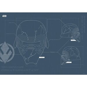 KOMAR Star Wars EP9 Blueprint Kylo Helmet Poster - Poster KOMAR Star Wars EP9 Blueprint Kylo Helmet Poster - Poster