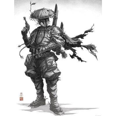 Komar Wandbild Star Wars Vision Samurai Bounty Hunter 30 cm x 40 cm Schwarz-Weiß Komar Wandbild Star Wars Vision Samurai Bounty Hunter 30 cm x 40 cm Schwarz-Weiß