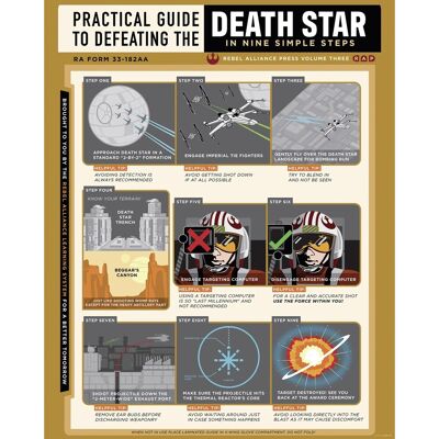 Komar Wandbild Star Wars Death Star Defeating Guide 40 cm x 50 cm Grau Komar Wandbild Star Wars Death Star Defeating Guide 40 cm x 50 cm Grau