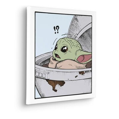 Komar Keilrahmenbild Star Wars The Mandalorian Grogu Shocked Blau Komar Keilrahmenbild Star Wars The Mandalorian Grogu Shocked Blau