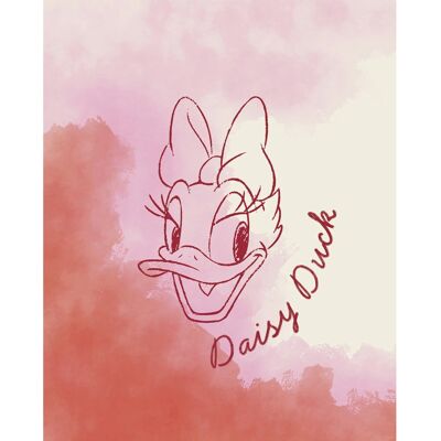 Komar Wandbild Disney Daisy Duck Watercolours 40 cm x 50 cm Rosa Komar Wandbild Disney Daisy Duck Watercolours 40 cm x 50 cm Rosa