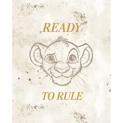 Komar Wandbild Disney The Lion King Ready to Rule 40 cm x 50 cm Beige Komar Wandbild Disney The Lion King Ready to Rule 40 cm x 50 cm Beige