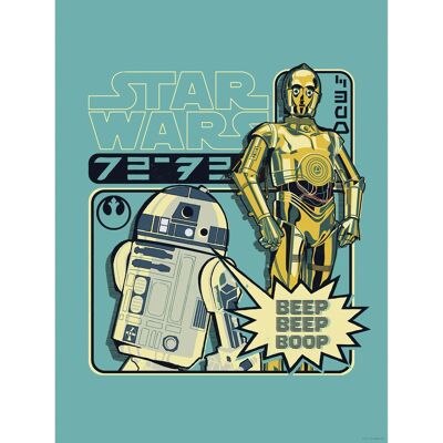 Komar Wandbild Star Wars Beep Boop 30 cm x 40 cm Blau Komar Wandbild Star Wars Beep Boop 30 cm x 40 cm Blau