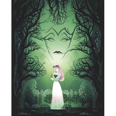Komar Wandbild Disney Sleeping Beauty Aurora Maleficent 40 cm x 50 cm Grün Komar Wandbild Disney Sleeping Beauty Aurora Maleficent 40 cm x 50 cm Grün