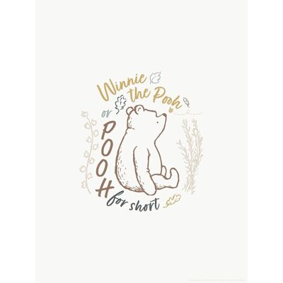 Komar Wandbild Disney Winnie the Pooh for Short 30 cm x 40 cm Beige Komar Wandbild Disney Winnie the Pooh for Short 30 cm x 40 cm Beige