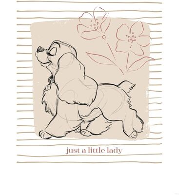 Komar Wandbild Disney Lady and the Tramp Just a Little Lady 40 cm x 50 cm Beige Komar Wandbild Disney Lady and the Tramp Just a Little Lady 40 cm x 50 cm Beige