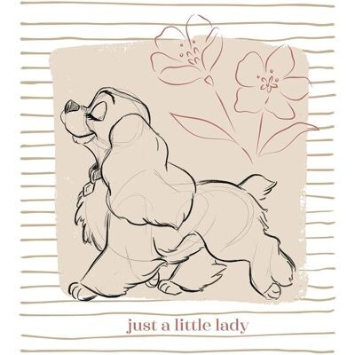 Komar Wandbild Disney Lady and the Tramp Just a Little Lady 30 cm x 40 cm Beige Komar Wandbild Disney Lady and the Tramp Just a Little Lady 30 cm x 40 cm Beige