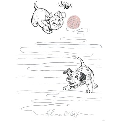 Komar Wandbild Disney Animals Dogs and Cats Playground 30 cm x 40 cm Weiß Komar Wandbild Disney Animals Dogs and Cats Playground 30 cm x 40 cm Weiß