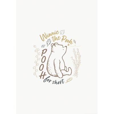 Komar Wandbild Disney Winnie the Pooh for Short 50 cm x 70 cm Beige Komar Wandbild Disney Winnie the Pooh for Short 50 cm x 70 cm Beige