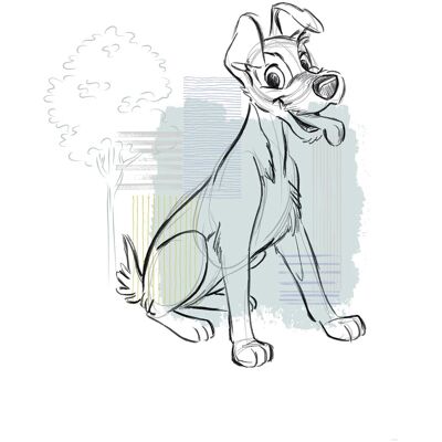 Komar Wandbild Disney Lady and the Tramp Hello Tramp 50 cm x 70 cm Blau Komar Wandbild Disney Lady and the Tramp Hello Tramp 50 cm x 70 cm Blau