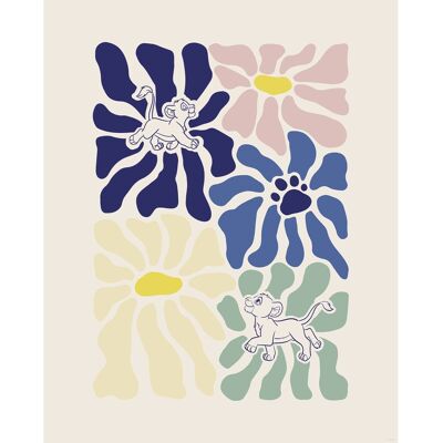 Komar Wandbild Disney The Lion King Between Flowers 40 cm x 50 cm Bunt Komar Wandbild Disney The Lion King Between Flowers 40 cm x 50 cm Bunt