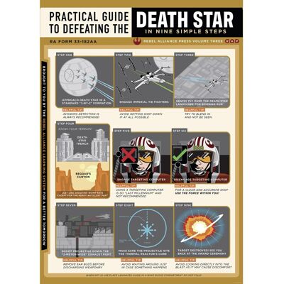 Komar Wandbild Star Wars Death Star Defeating Guide 50 cm x 70 cm Grau Komar Wandbild Star Wars Death Star Defeating Guide 50 cm x 70 cm Grau