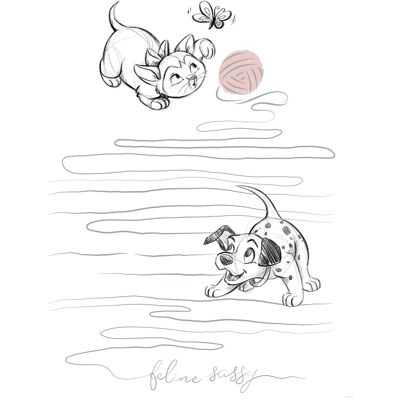 Komar Wandbild Disney Animals Dogs and Cats Playground 40 cm x 50 cm Weiß Komar Wandbild Disney Animals Dogs and Cats Playground 40 cm x 50 cm Weiß