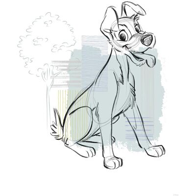 Komar Wandbild Disney Lady and the Tramp Hello Tramp 30 cm x 40 cm Blau Komar Wandbild Disney Lady and the Tramp Hello Tramp 30 cm x 40 cm Blau