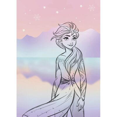 Komar Wandbild Disney Frozen Pastell Lights 50 cm x 70 cm Lila Komar Wandbild Disney Frozen Pastell Lights 50 cm x 70 cm Lila