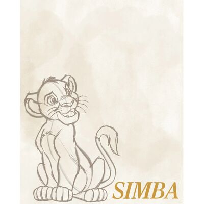 Komar Wandbild Disney The Lion King Simba Sketch 40 cm x 50 cm Beige Komar Wandbild Disney The Lion King Simba Sketch 40 cm x 50 cm Beige