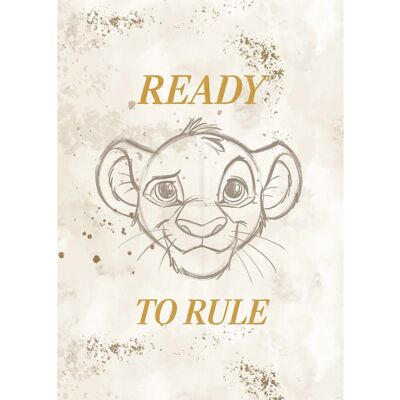 Komar Wandbild Disney The Lion King Ready to Rule 50 cm x 70 cm Beige Komar Wandbild Disney The Lion King Ready to Rule 50 cm x 70 cm Beige
