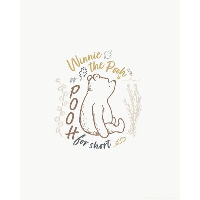 Komar Wandbild Disney Winnie the Pooh for Short 40 cm x 50 cm Beige Komar Wandbild Disney Winnie the Pooh for Short 40 cm x 50 cm Beige