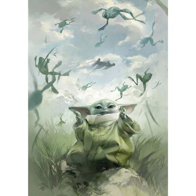 Komar Wandbild Star Wars The Mandalorian Grogu Frogs 50 cm x 70 cm Blau Komar Wandbild Star Wars The Mandalorian Grogu Frogs 50 cm x 70 cm Blau