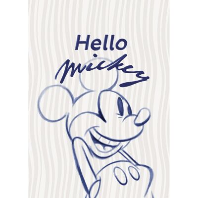 Komar Wandbild Disney Mickey Mouse Hello 50 cm x 70 cm Blau Komar Wandbild Disney Mickey Mouse Hello 50 cm x 70 cm Blau