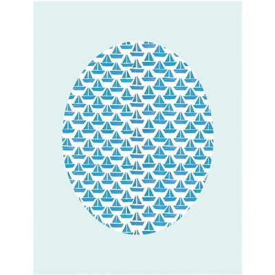 KOMAR Shelly Patterns Aqua Poster - Formen-Kunst - Poster KOMAR Shelly Patterns Aqua Poster - Formen-Kunst - Poster