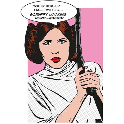 KOMAR Star Wars Classic Comic Quote Leia Poster - Poster KOMAR Star Wars Classic Comic Quote Leia Poster - Poster