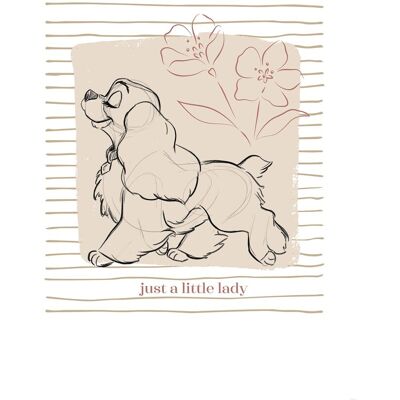 Komar Wandbild Disney Lady and the Tramp Just a Little Lady 50 cm x 70 cm Beige Komar Wandbild Disney Lady and the Tramp Just a Little Lady 50 cm x 70 cm Beige