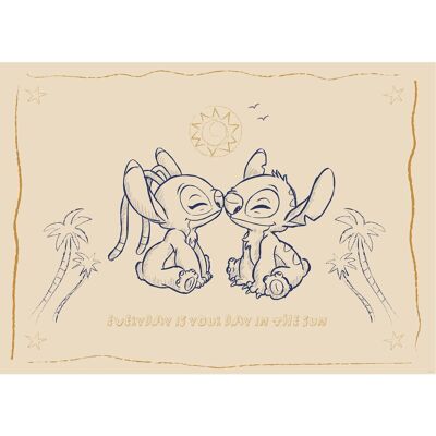 Komar Wandbild Disney Lilo and Stitch Your Day in the Sun 70 cm x 50 cm Komar Wandbild Disney Lilo and Stitch Your Day in the Sun 70 cm x 50 cm