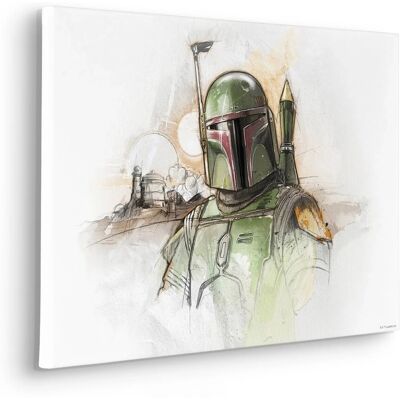 Komar Keilrahmenbild Star Wars Boba Fett Sketch Grün Komar Keilrahmenbild Star Wars Boba Fett Sketch Grün