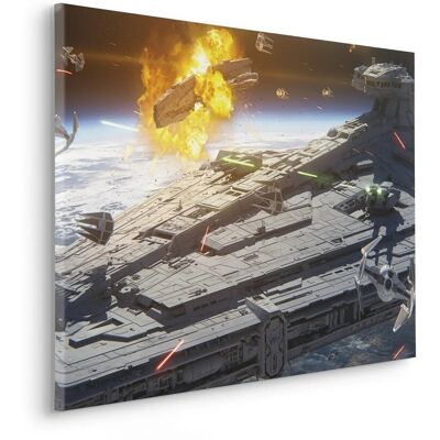 Komar Keilrahmenbild Star Wars The Mandalorian Space Fight Grau Komar Keilrahmenbild Star Wars The Mandalorian Space Fight Grau
