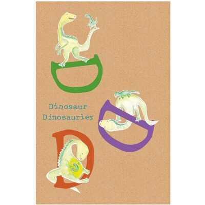 Komar Wandbild ABC Animal D 30 x 40 cm Komar Wandbild ABC Animal D 30 x 40 cm