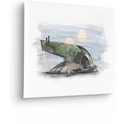 Komar Keilrahmenbild Star Wars Boba Fett Spaceship Sketch Blau Komar Keilrahmenbild Star Wars Boba Fett Spaceship Sketch Blau