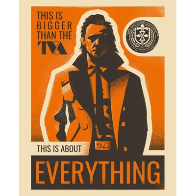 Komar Wandbild Marvel Loki This is About Everything 40 cm x 50 cm Orange Komar Wandbild Marvel Loki This is About Everything 40 cm x 50 cm Orange