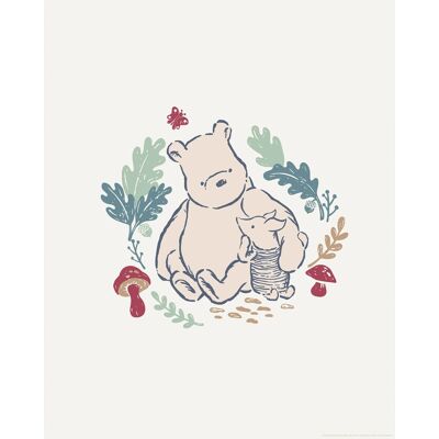 Komar Wandbild Disney Winnie the Pooh Taking Care 40 cm x 50 cm Beige Komar Wandbild Disney Winnie the Pooh Taking Care 40 cm x 50 cm Beige