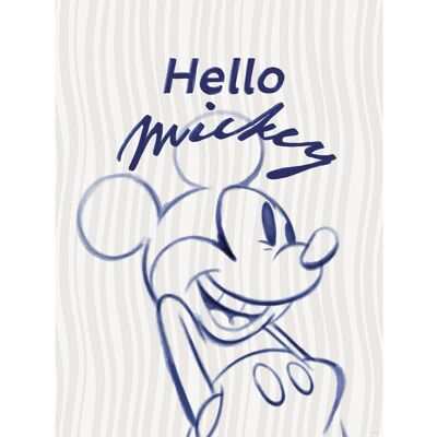 Komar Wandbild Disney Mickey Mouse Hello 30 cm x 40 cm Blau Komar Wandbild Disney Mickey Mouse Hello 30 cm x 40 cm Blau