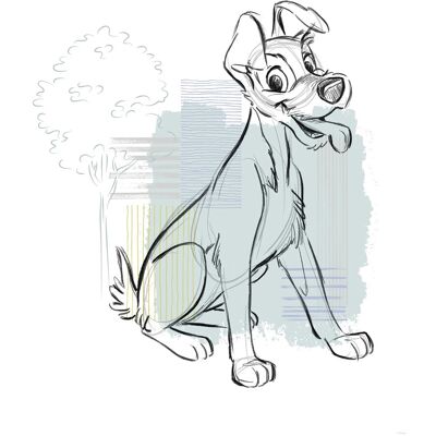 Komar Wandbild Disney Lady and the Tramp Hello Tramp 40 cm x 50 cm Blau Komar Wandbild Disney Lady and the Tramp Hello Tramp 40 cm x 50 cm Blau