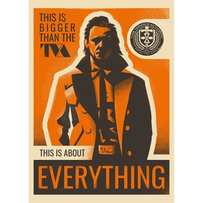 Komar Wandbild Marvel Loki This is About Everything 50 cm x 70 cm Orange Komar Wandbild Marvel Loki This is About Everything 50 cm x 70 cm Orange