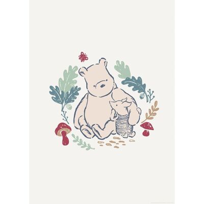 Komar Wandbild Disney Winnie the Pooh Taking Care 50 cm x 70 cm Beige Komar Wandbild Disney Winnie the Pooh Taking Care 50 cm x 70 cm Beige