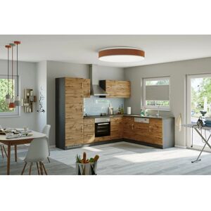 Held Möbel Küchenzeile Sorrento 210/ 270 cm Wotaneiche-Grafit o. E-Geräte Winkel Held Möbel Küchenzeile Sorrento 210/ 270 cm Wotaneiche-Grafit o. E-Geräte Winkel