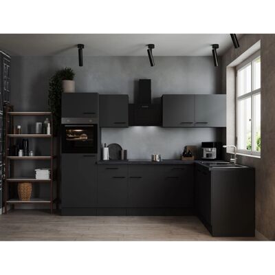 Respekta Winkelküche Oliver 280 cm Grau Matt Respekta Winkelküche Oliver 280 cm Grau Matt